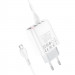 Фото МЗП Hoco C93A Easy charge 3-port digital display charger + MicroUSB (White) на vchehle.ua
