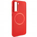 TPU чехол Bonbon Metal Style with Magnetic safe для Samsung Galaxy S21 FE (Красный / Red)