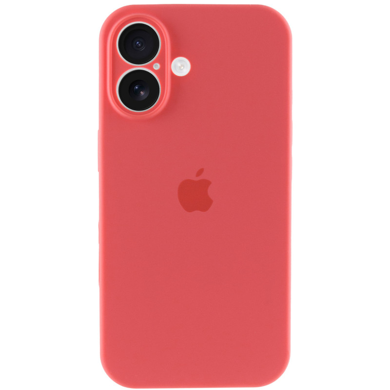 Фото Чехол Silicone Case Full Camera Protective (AA) для Apple iPhone 16 (6.1") (Оранжевый / Pink citrus) на vchehle.ua