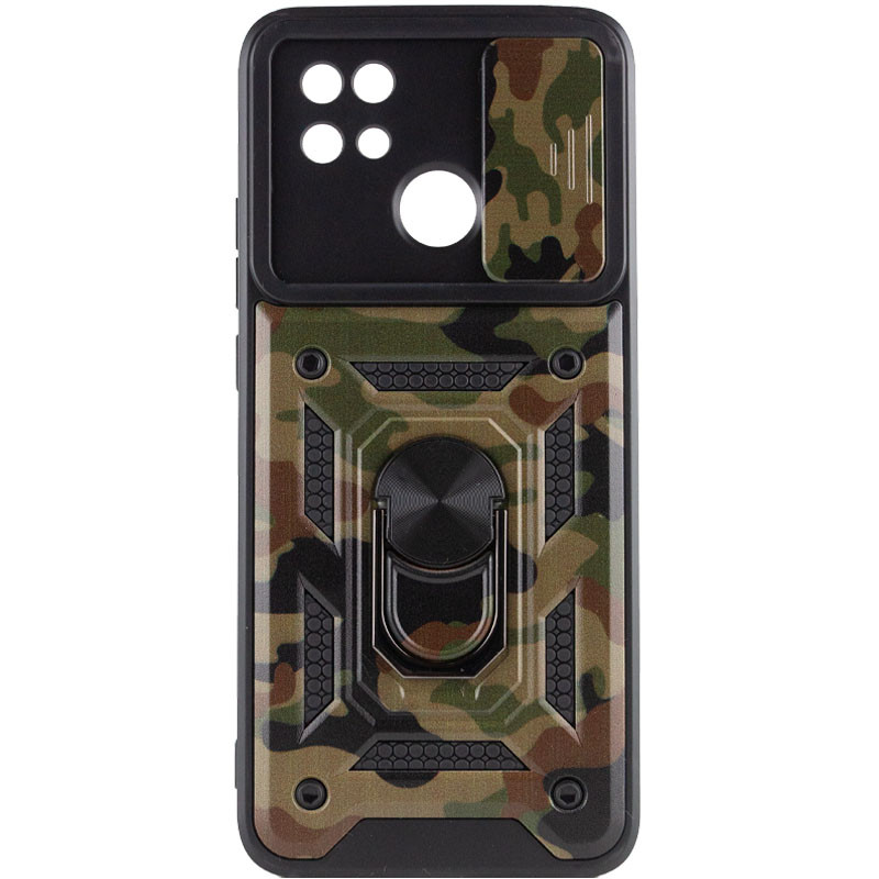 Фото Ударостійкий чохол Camshield Serge Ring Camo на Xiaomi Redmi 9C / 10A (Коричневий / Army Brown) на vchehle.ua