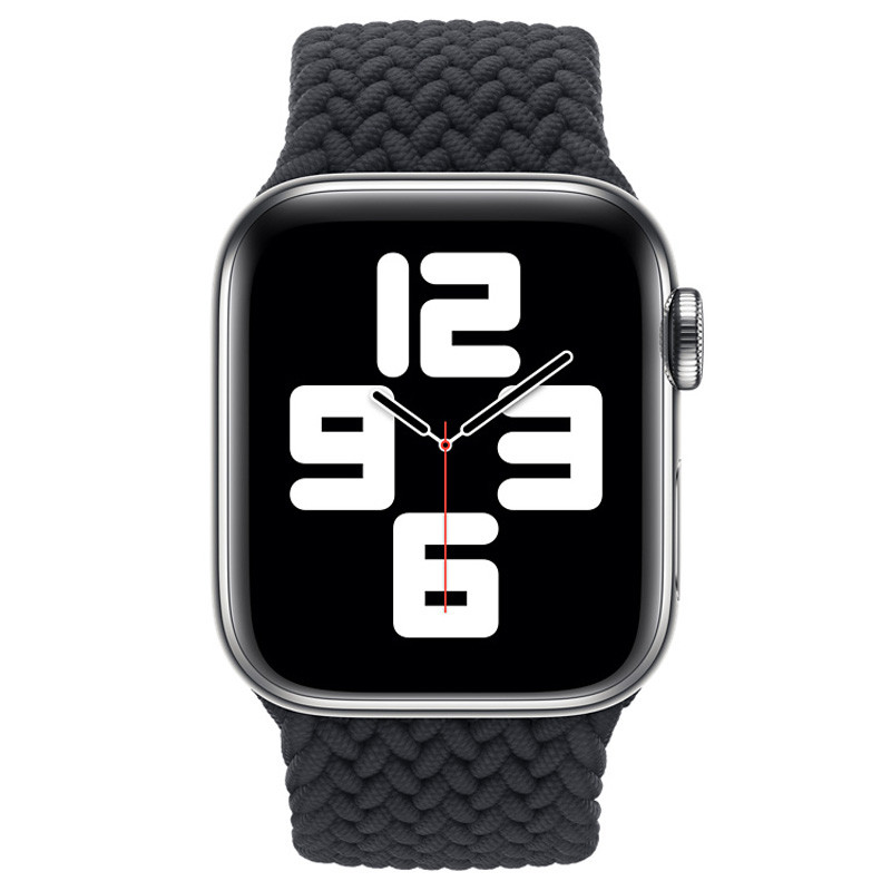 Фото Уцінка Ремінець Braided Solo Loop для Apple Watch 38/40/41/42mm(ser.10) 145mm (Дефект упаковки / Темно-сірий) на vchehle.ua