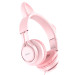 Фото Накладные наушники Hoco W36 Cat ear (Pink) на vchehle.ua