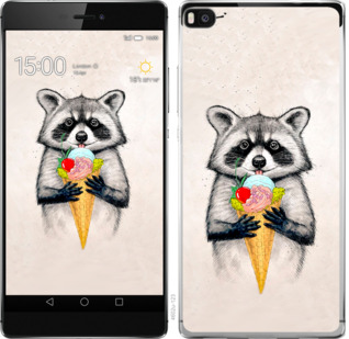 

Чехол Енотик с мороженым для Huawei Ascend P8 801327