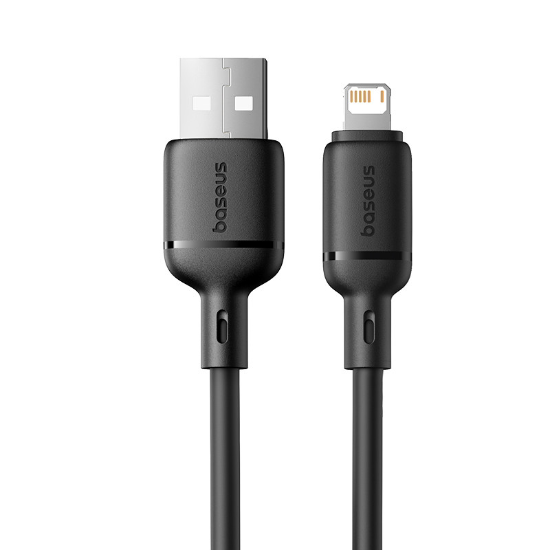 Дата кабель Baseus Silky Series OS Fast Charging USB to Lightning 2.4A (1m) (P1037770) (Cluster Black)