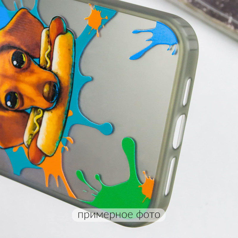 Замовити TPU+PC чохол TakiTaki Graffiti magic glow на Samsung Galaxy A34 5G (Sausage dog / Black) на vchehle.ua