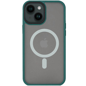 TPU+PC чехол Metal Buttons with Magnetic Safe для Apple iPhone 14 (6.1")