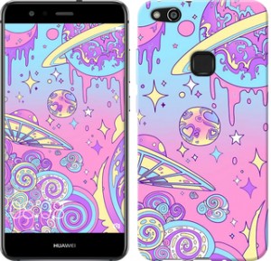 Чехол Розовая галактика для Huawei P10 Lite