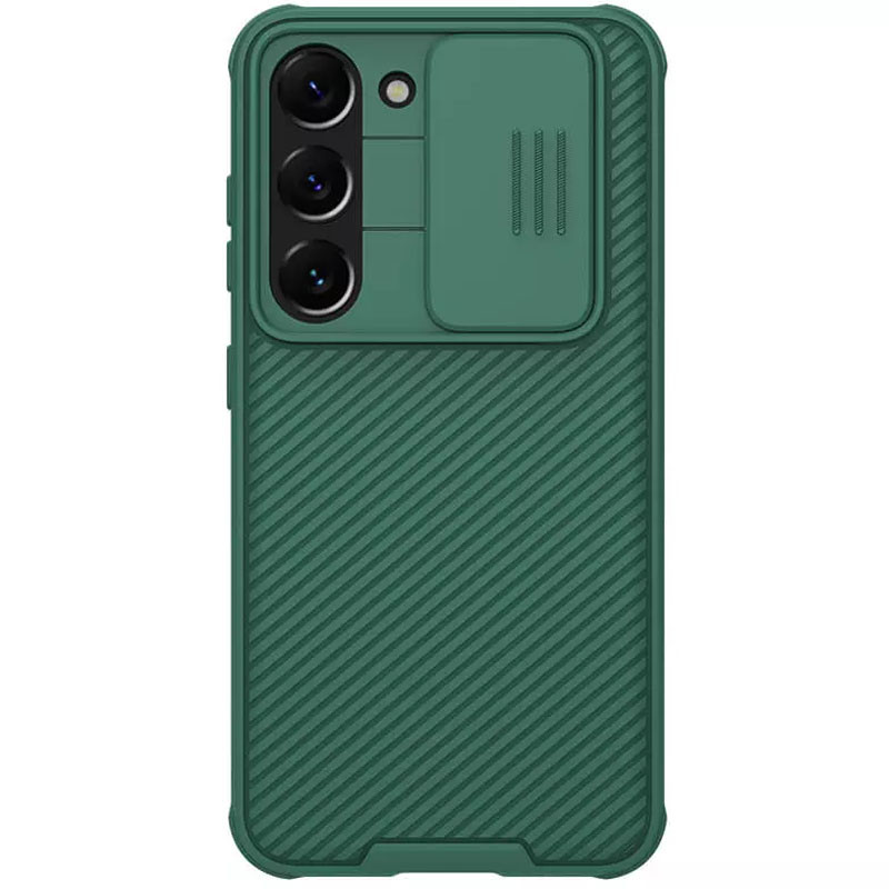 Карбоновая накладка Nillkin Camshield (шторка на камеру) для Samsung Galaxy S23+ (Зеленый / Deep Green)