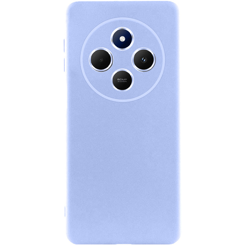 Чехол TPU GETMAN Liquid Silk Full Camera для Xiaomi Redmi 14C / Poco C75 (Сиреневый / Light purple)