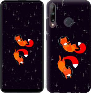 Чехол Лисички в космосе для Huawei P40 Lite E