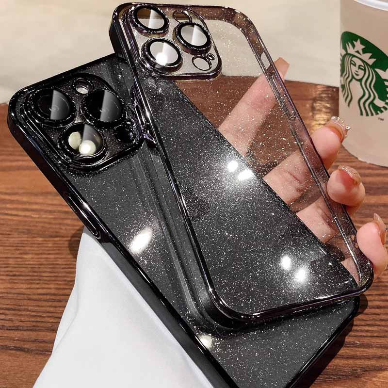 Фото Чохол TPU+PC Glittershine на Apple iPhone 12 Pro Max (6.7") (Black) в маназині vchehle.ua