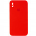 Чохол Silicone Case Square Full Camera Protective (AA) для Apple iPhone X / XS (5.8") (Червоний / Red)