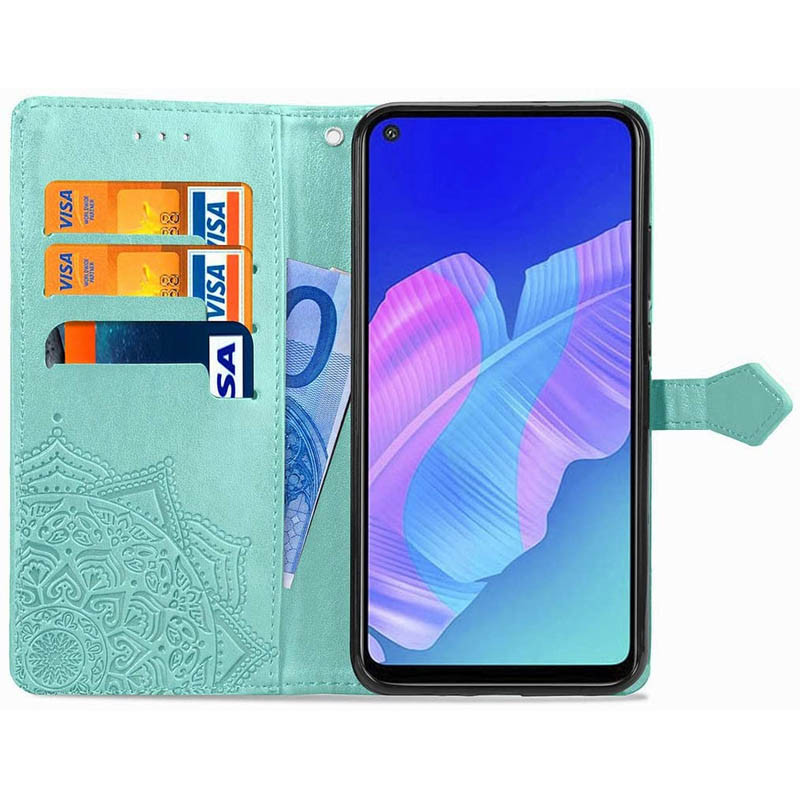 Фото Шкіряний чохол (книжка) Art Case з візитницею на Xiaomi Redmi 9 (Бірюзовий) на vchehle.ua