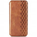 Шкіряний чохол-книжка GETMAN Cubic (PU) на Xiaomi Redmi 12C (Коричневий)