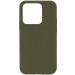 Чохол Silicone Case Full Protective (AA) NO LOGO на Apple iPhone 15 Pro Max (6.7") (Зелений / Dark Olive)