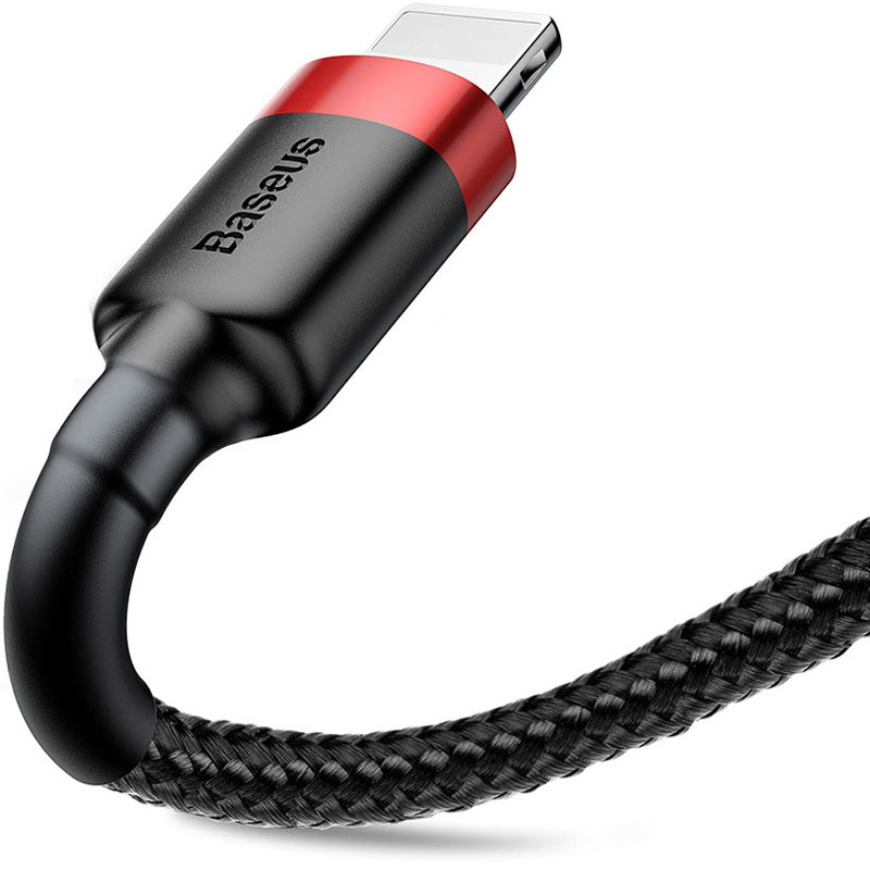 Замовити Дата кабель Baseus Cafule Lightning Cable 2.4A (0.5m) (CALKLF-A) (Червоний / Чорний) на vchehle.ua