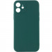 Силиконовый чехол Candy Full Camera для Apple iPhone 12 (6.1") (Зеленый / Forest green)