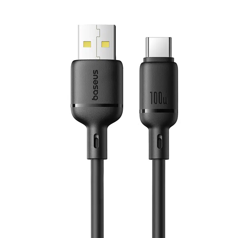 Дата кабель Baseus Silky Series OS Fast Charging USB Type-C 100W (2m) (P10377703) (Cluster Black)