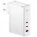 СЗУ Baseus GaN5 Pro 2Type-C+USB 140W EU (with Type-C to Type-C 140W (1m)) (CCGP100201) (White)