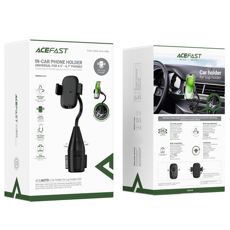 Замовити Автотримач Acefast D24 for cup holder (Black) на vchehle.ua