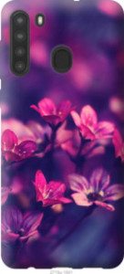 Чехол Пурпурные цветы для Samsung Galaxy A21