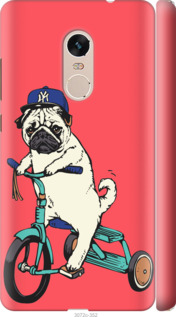 

Чехол Мопс на велосипеде для Xiaomi Redmi Note 4 87753