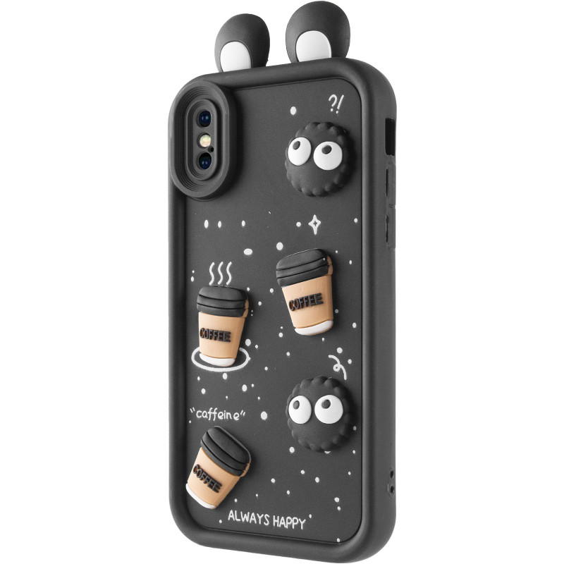 Чехол TPU Toys Case with Ears для Apple iPhone X / XS (5.8") (Black)