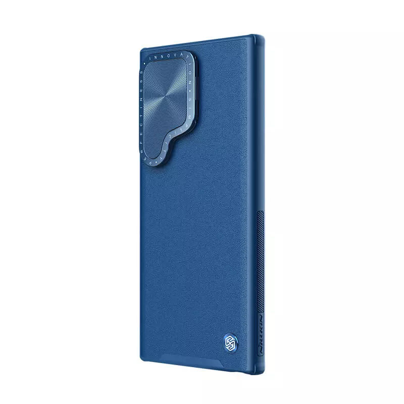 Кожаная накладка Nillkin Camshield Leather Prop для Samsung Galaxy S24 Ultra (Blue) в магазине vchehle.ua