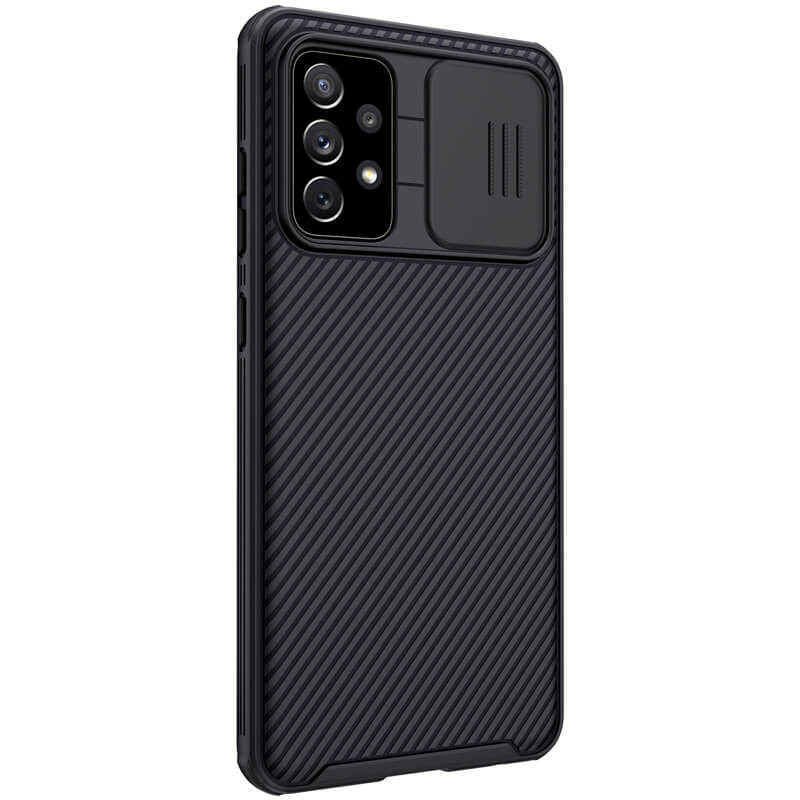 Фото Уценка Карбоновая накладка Nillkin Camshield (шторка на камеру) для Samsung Galaxy A52 4G/A52 5G/52s (Дефект упаковки / Черный / Black) в магазине vchehle.ua