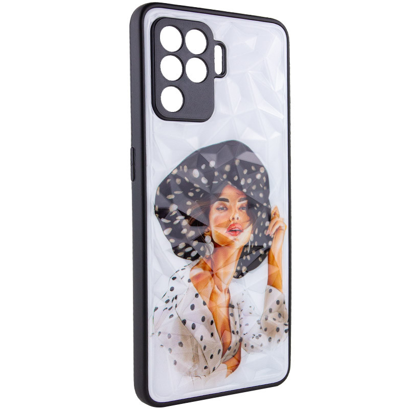 TPU+PC чехол Prisma Ladies для Oppo Reno 5 Lite (Girl in a hat)