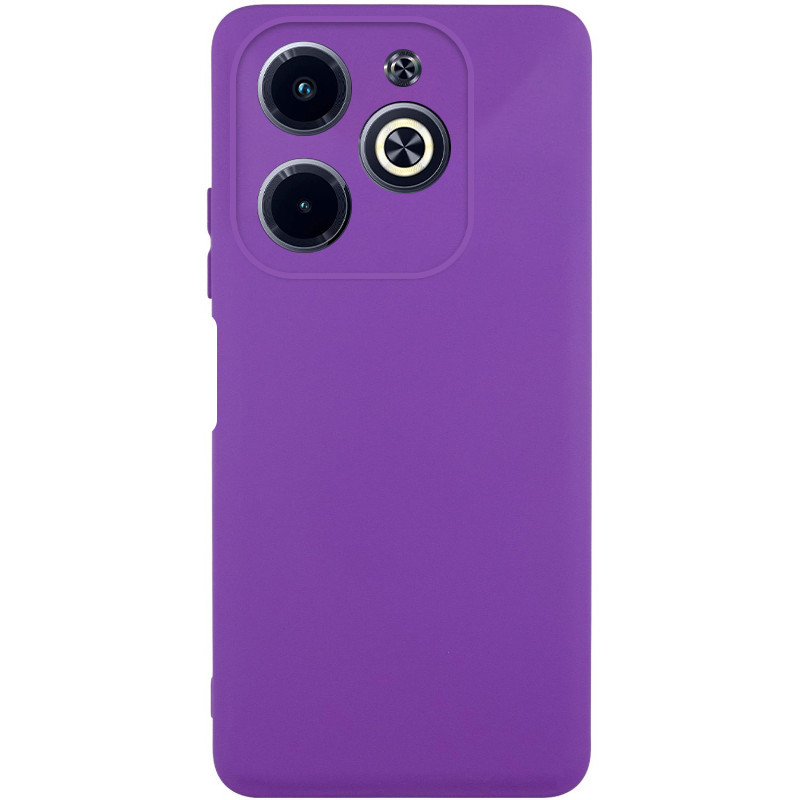 Чехол TPU GETMAN Liquid Silk Full Camera для Infinix Hot 40i (Фиолетовый / Purple)