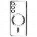 TPU чехол Fibra Chrome with Magnetic safe для Samsung Galaxy S23 FE (Silver)