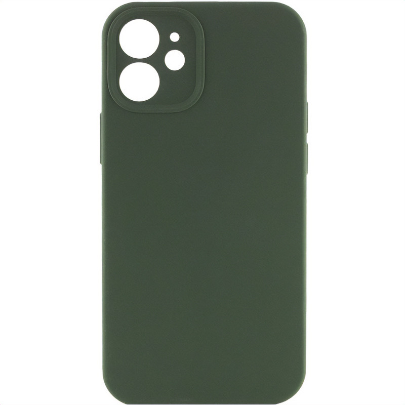 Чохол Silicone Case Full Camera Protective (AA) NO LOGO на Apple iPhone 12 (6.1") (Зелений / Cyprus Green)