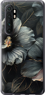 Чехол Черные цветы для Xiaomi Mi Note 10 Lite