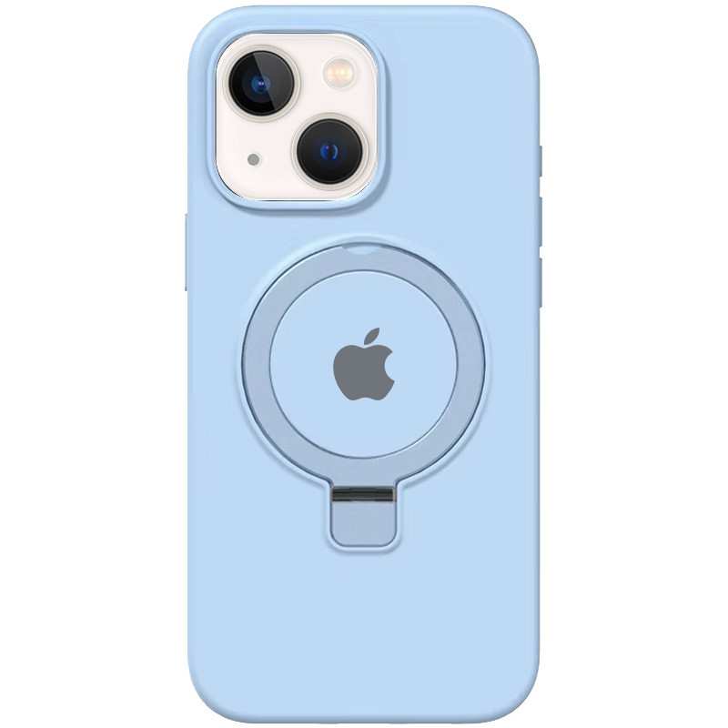 Чохол Silicone Case Full Protective with Ring на Apple iPhone 13 / 14 (6.1") (Blue)