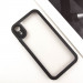 Фото TPU чохол Transparent + Colour 1,5mm на Apple iPhone XR (6.1") (Black) в маназині vchehle.ua