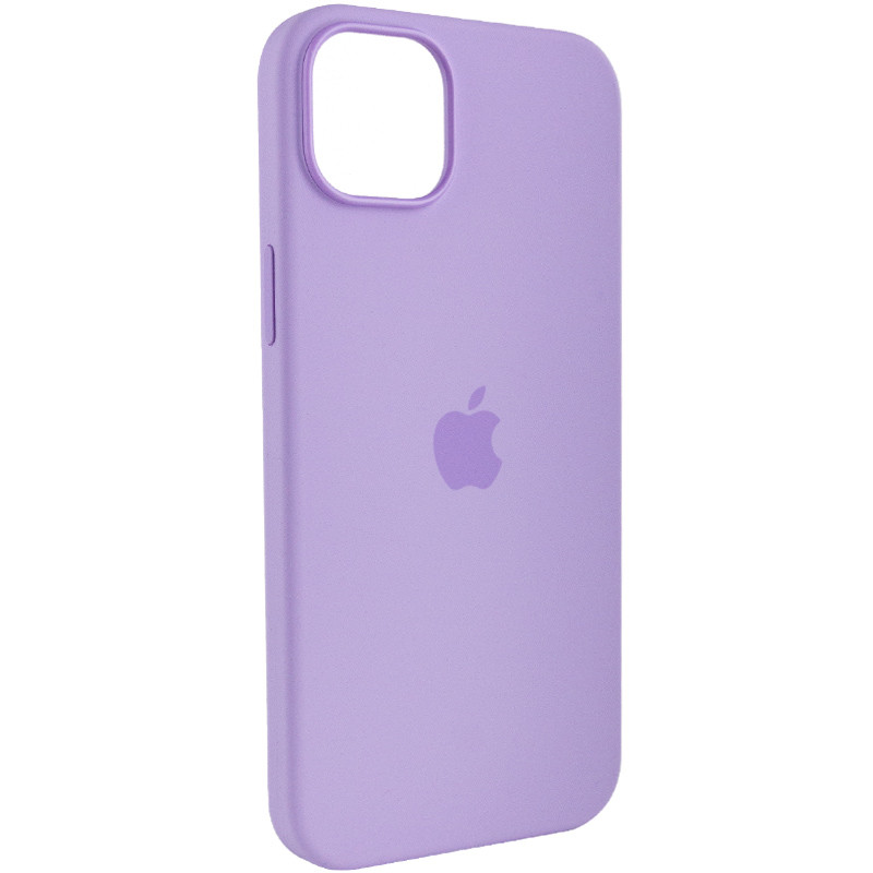 Купить Чехол Silicone case (AAA) full with Magnetic Safe для Apple iPhone 14 Pro Max (6.7") (Сиреневый / Lilac) на vchehle.ua