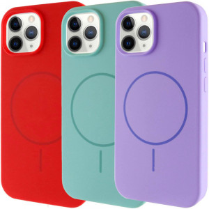Чохол Silicone Case Full Protective (AA) NO LOGO with Magnetic Safe на Apple iPhone 12 Pro Max (6.7")