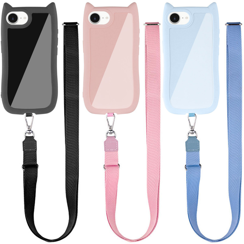 Чехол TPU GETMAN Cat with straps для Apple iPhone 16e (6.1")
