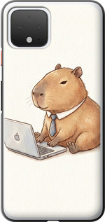 Чехол Funny Capybara CEO Working для Google Pixel 4