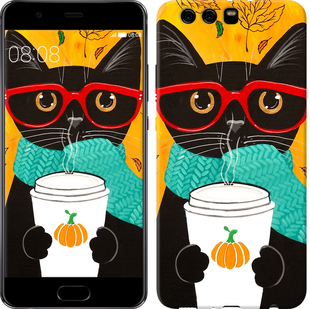 

Чехол Осенний кот для Huawei P10 Plus 639824