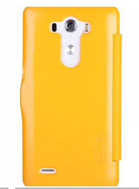 Фото Кожаный чехол (книжка) Nillkin Fresh Series для LG D855/D850/D856 Dual G3 (Желтый) на vchehle.ua