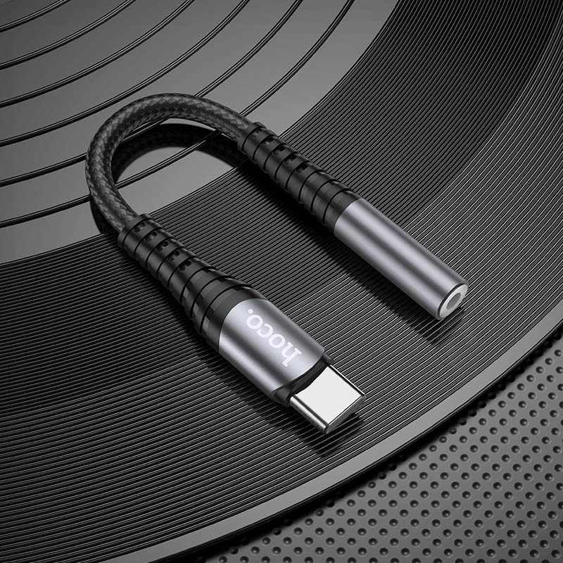 Купити Перехідник Hoco LS33 Type-C to 3,5 AUX (Графит) на vchehle.ua