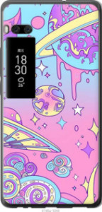 Чехол Розовая галактика для Meizu Pro 7