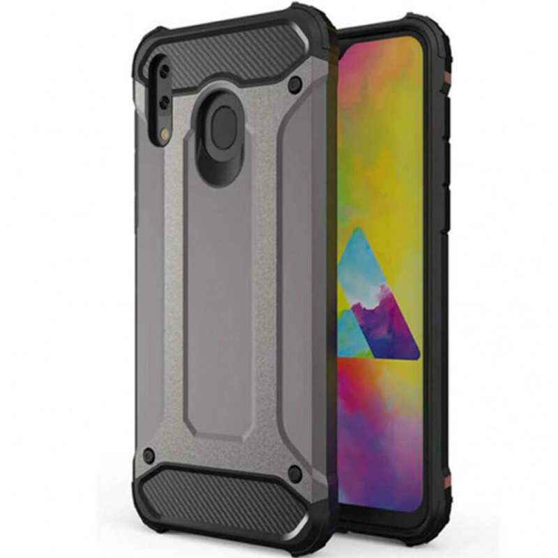 

Бронированный противоударный TPU+PC чехол Immortal для Samsung Galaxy A40 (A405F) (Металл / Gun Metal) 707624