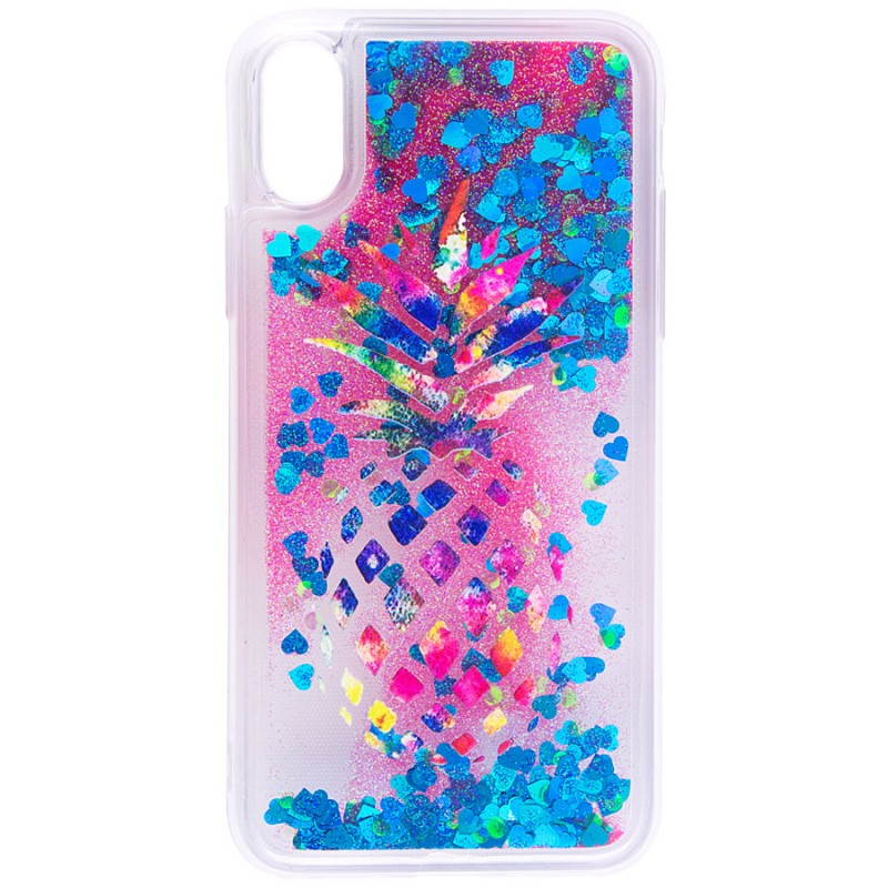 

TPU+PC чехол Liquid (glitter) для Apple iPhone X (5.8") / XS (5.8") ((20) Ананас ) 573777