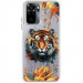 TPU+PC чехол TakiTaki Magic glow для Xiaomi Redmi Note 10 / Note 10s (Tiger / White)