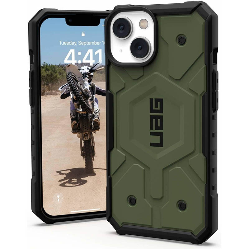 Фото Ударопрочный чехол UAG Pathfinder with MagSafe для Apple iPhone 14 (6.1") (Зелений) в маназині vchehle.ua