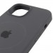 Чохол Silicone Case Full Protective (AA) with Magnetic Safe на Apple iPhone 12 Pro Max (6.7") (Сірий / Dark Gray) в магазині vchehle.ua