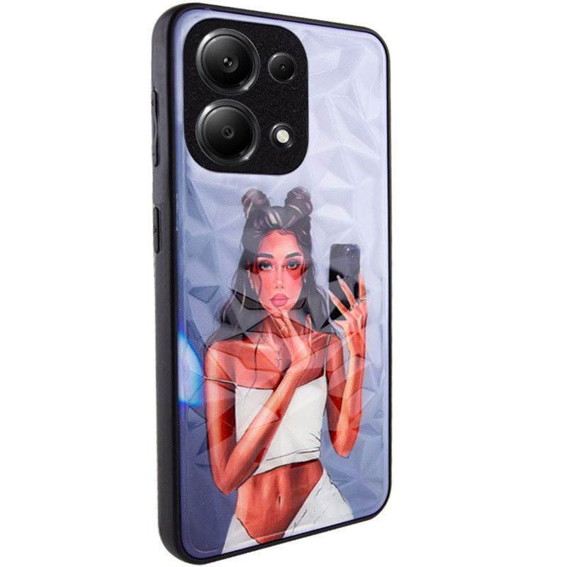 TPU+PC чехол Prisma Ladies для Xiaomi Redmi Note 13 4G (Black in White)